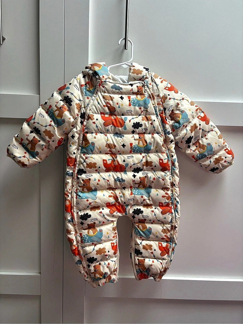 Infant Snow Suit Hooded One Piece 24M Great Condition